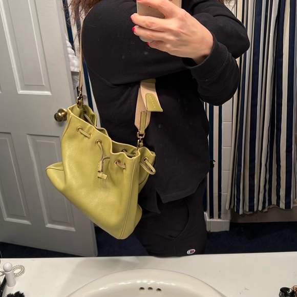 Prada leather bucket drawstring bag. - Picture 3 of 11